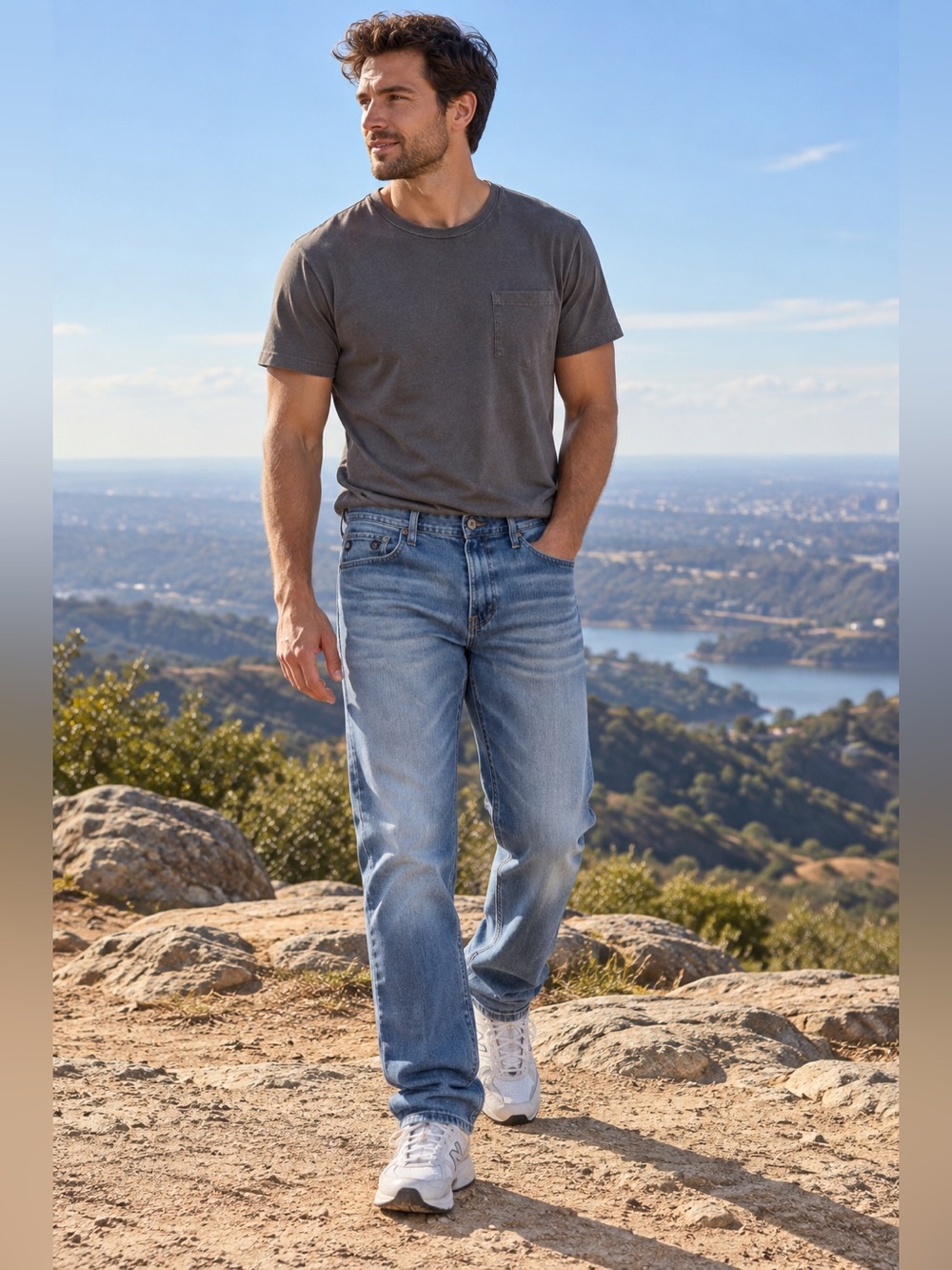 $235 AG Adriano Goldschmied Jeans Mens 40x32 The Tellis Modern Slim Blue Denim